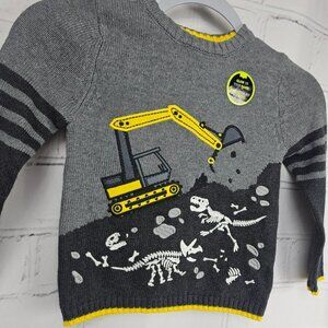 Ministry of Rascals Glow-in-the-Dark Excavator Dinosaur Boys Sweater 4T Unisex